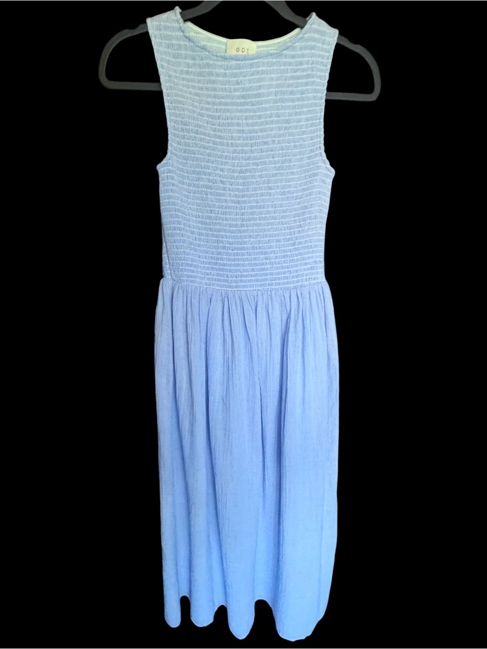 Few Moda o.p.t. Smocked Midi Sundress Sky Blue X Small NWT